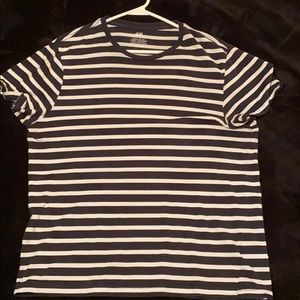 Striped H&M Regular fit Coupe tee